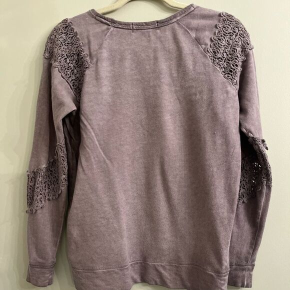 Knox Rose Purple Long Sleeve Embellished Sweatshirt - Picture 5 of 5